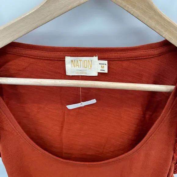 NATION LTD x Evereve NWT Everleigh Dress in Terracotta Cayenne // M - Picture 9 of 14